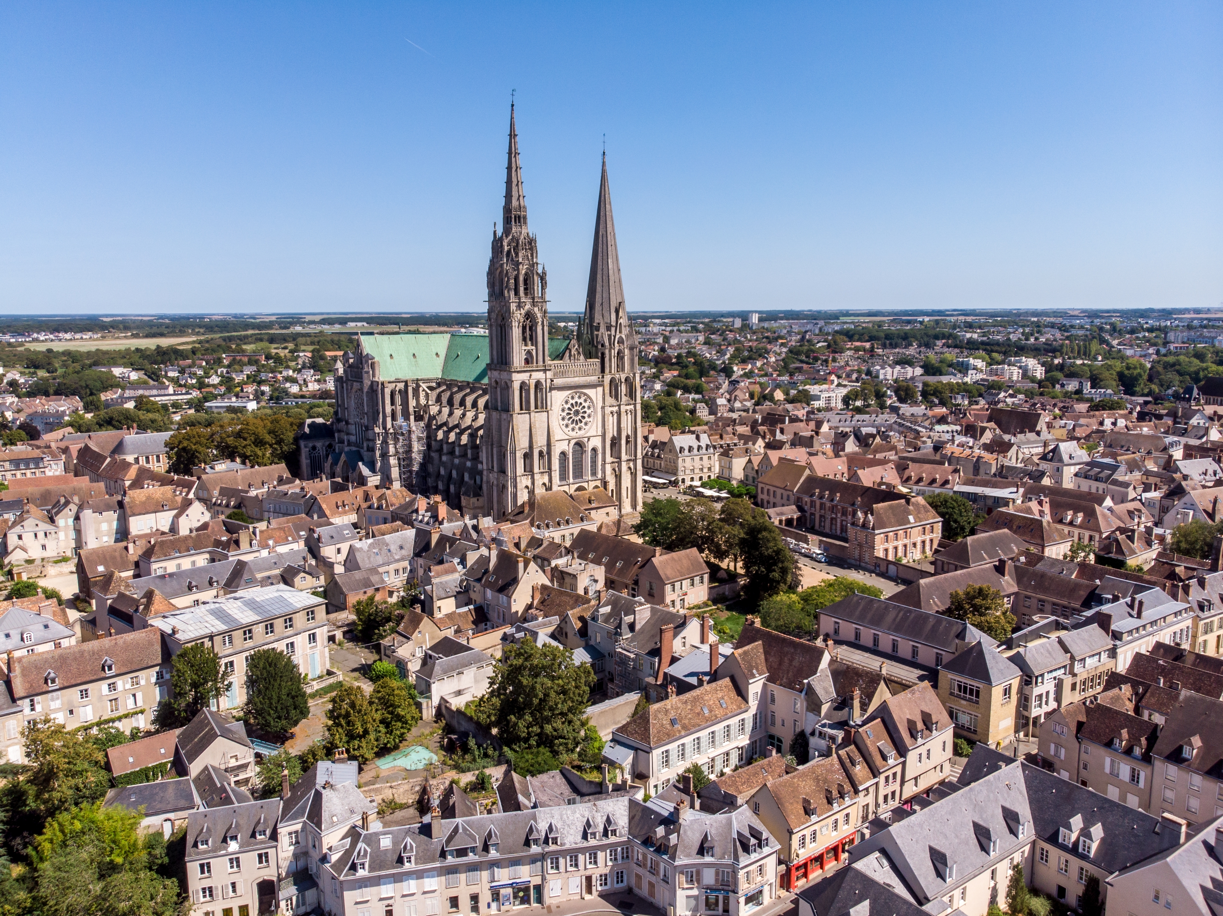 Vue aérienne Chartres